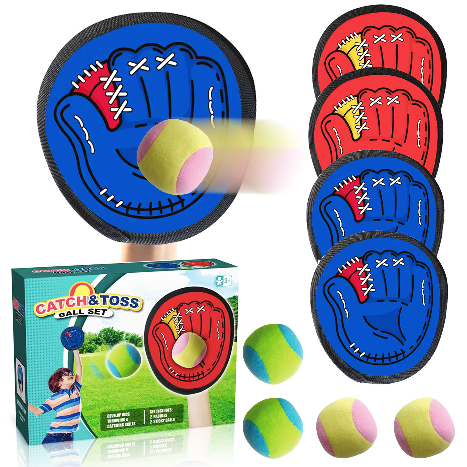 Sports Equipment For Kids - 4Set Mainan Bola Lengket Pengisap Anak-anak
